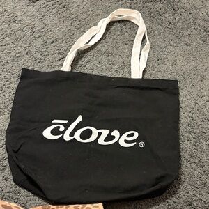 Clove Black and White Tote Bag